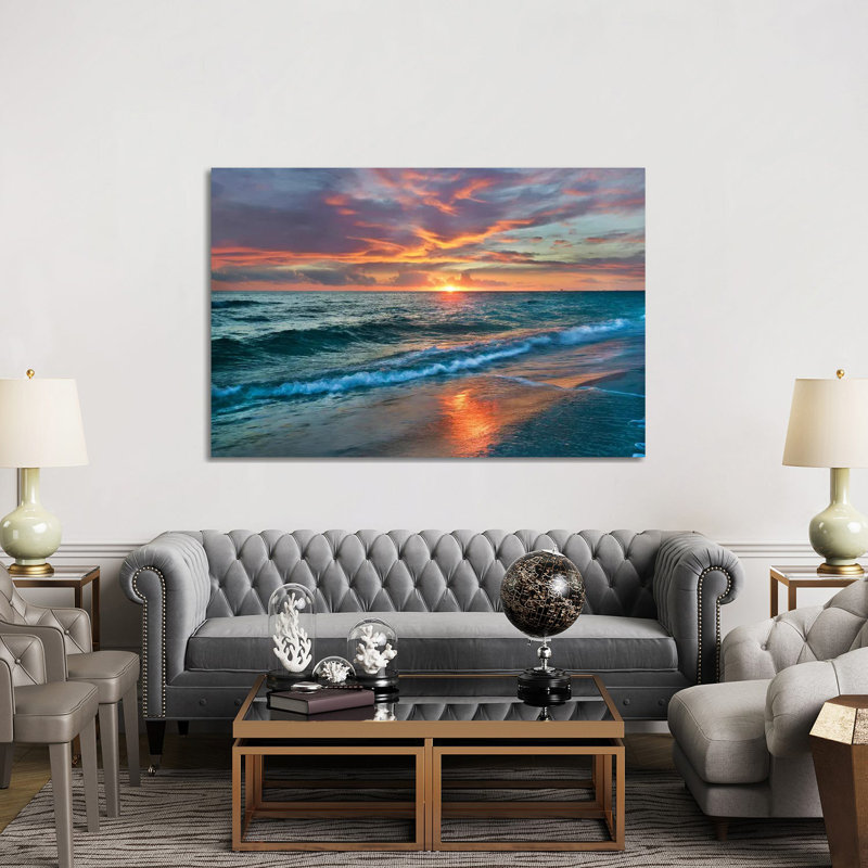 Sunset Over Ocean, Gulf Islands National Seashore, Florida by Tim Fitzharris - Wrapped Canvas Gallery-Wrapped Canvas Giclée