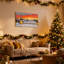 «Christmas Winter Sunset», ensemble de 3 impressions sur toile, paysage de Noël-2074543175
