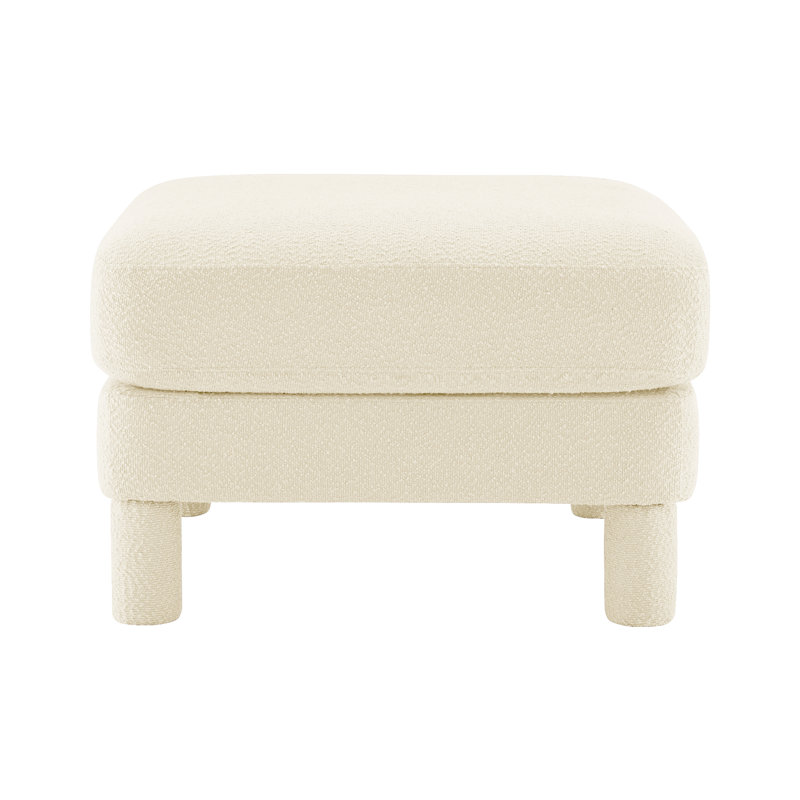 Repose-pieds Lucas - polyester - beige, Beige