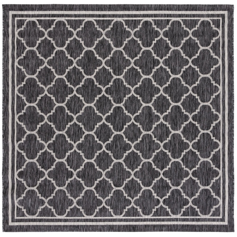 Akaylia Performance Geometric Indoor/Outdoor Area Rug, Square 6'7"