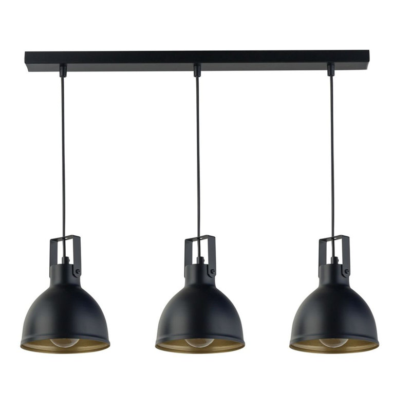 Mars 3 - Light Kitchen Island Pendant, Black/Gold
