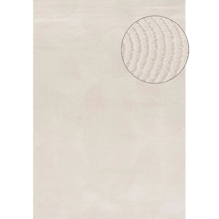 Carmel Modern Arc Cream Area Rug