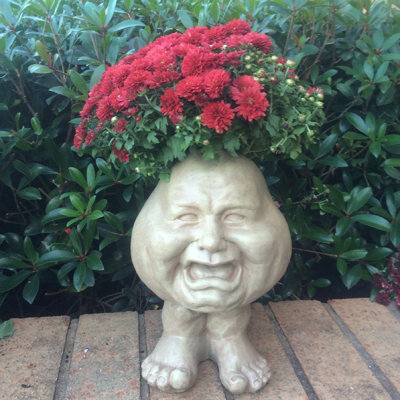 Muggly's Crying Brother Face Statue Planter