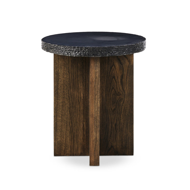Mezes Nesting End Table-Large-Natural Basalt