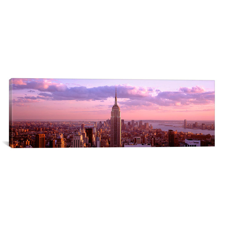 Vue aérienne d'une ville, Rockefeller Center, Midtown Manhattan, Manhattan, New York, État de New York, États-Unis par Panoramic Images - reproduction sur toile tendue sur châssis