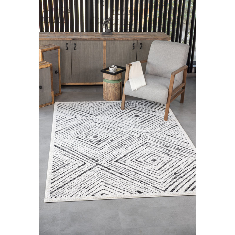 Tapis abstrait transitionnel de la collection Odena, Rectangle 5 pi 3 po x 7 pi 6 po