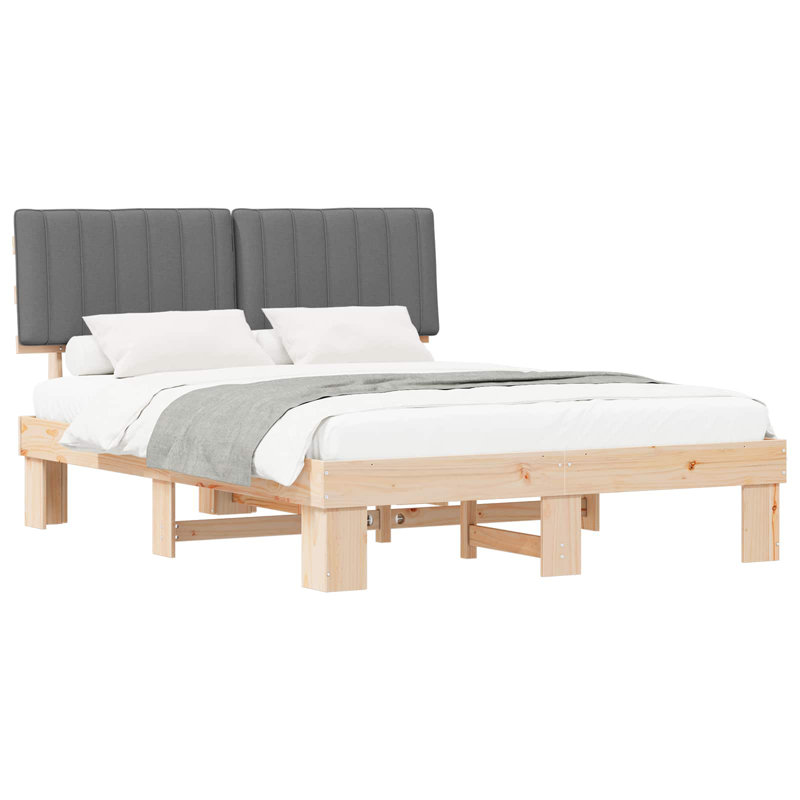 Bed, Light Grey, European Kingsize (160 x 200 cm)