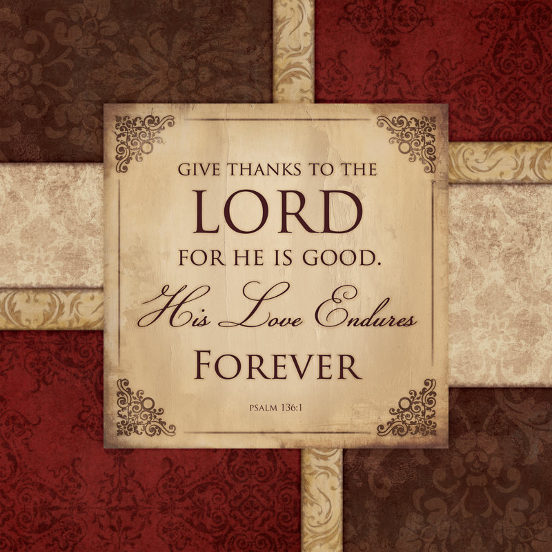 Give Thanks 8 - Wrapped Canvas Print, 30cm H x 30cm W x 3.8cm D