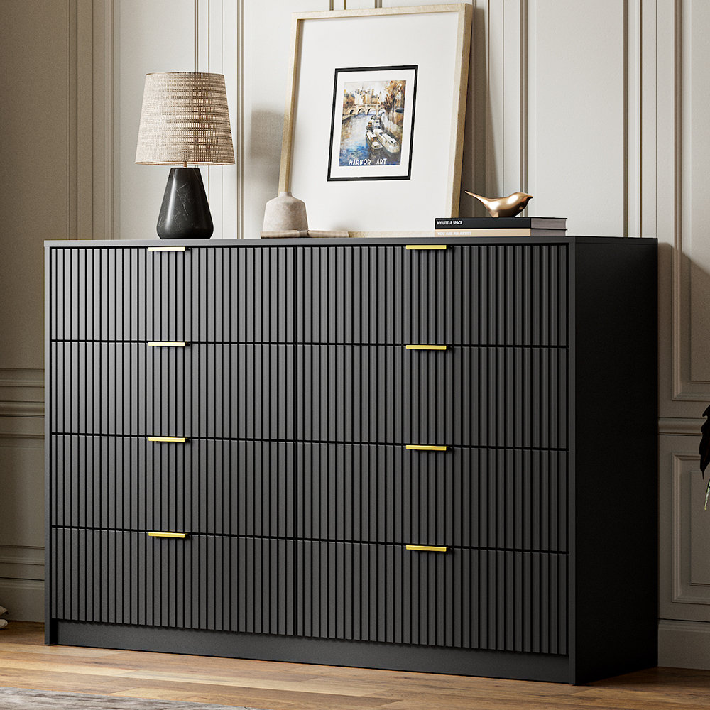FURNIWAY 8-Drawer Double Dresser, 55" W & Reviews | Wayfair