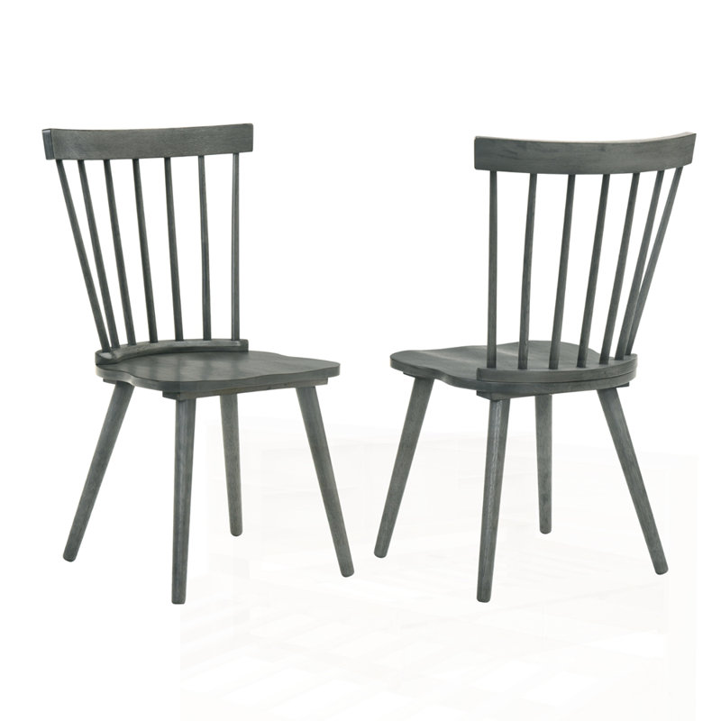 Chaise de salle à manger de style rustique moderne, facile à assembler et de style rétro pour un décor douillet, Gris