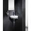 Lavabo de salle de bain de coin en céramique avec trop-plein 17" Modern