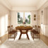Round 43.7 To 59-Inch Extendable Solid Wood Dining Table Set For 4-6 Person