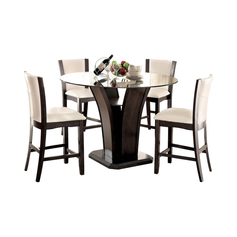 Round Glass Top Dining Table