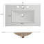 Meuble-lavabo autoportant en MDF avec évier en céramique Smart Storage - brun foncé pour une élégance moderne
