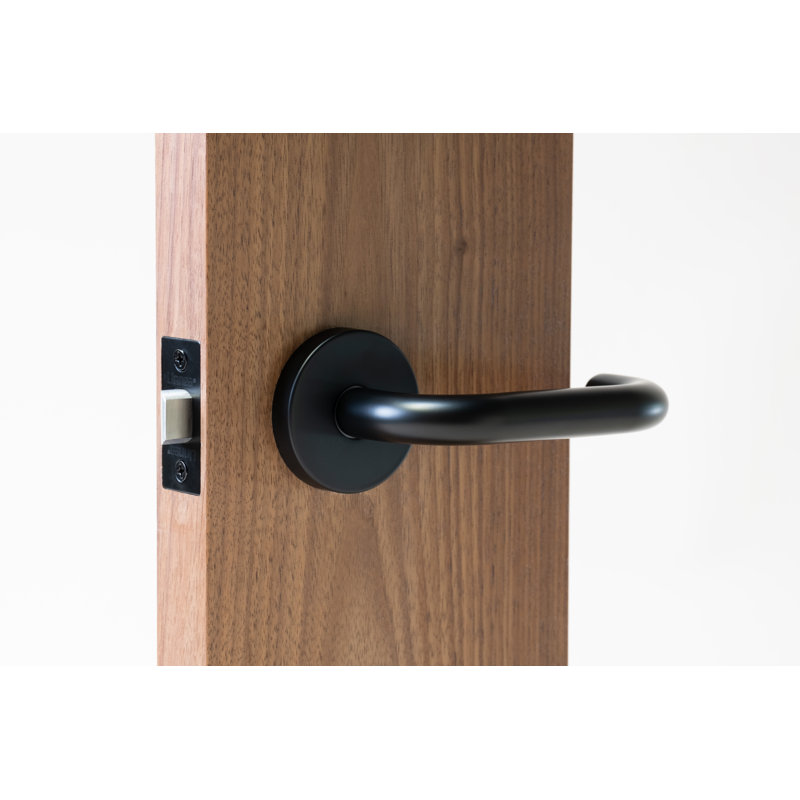 Ensemble Alpine Lever 01 avec rose rond, 2,375 po, Noir satiné, Passage (couloir et garde-robe)