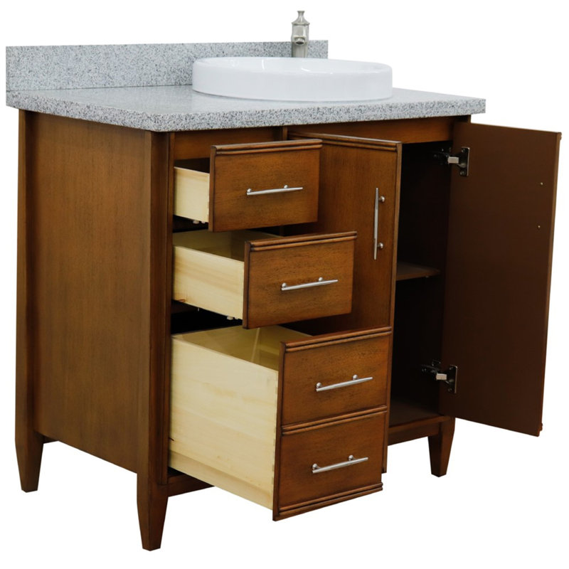 Ensemble de meuble-lavabo simple 37 po, gris
