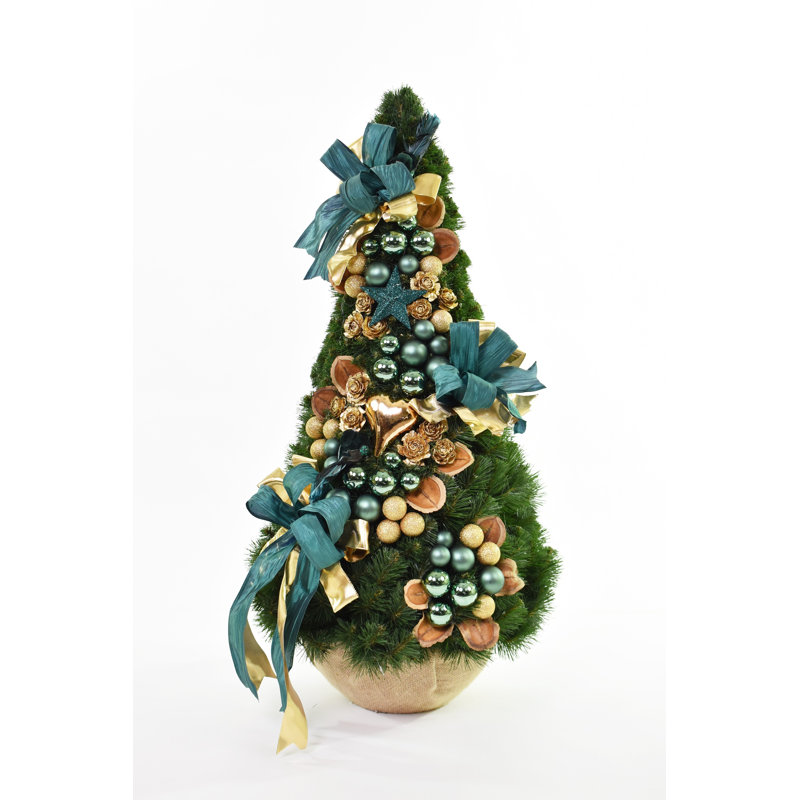 Venezia Artificial Pine Christmas Tree, 2.95ft H x 1.31ft W x 1.31ft D