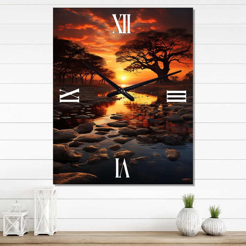 Jakayln - Horloge murale moderne africaine, H 40 po x l 30 po x P 1 po