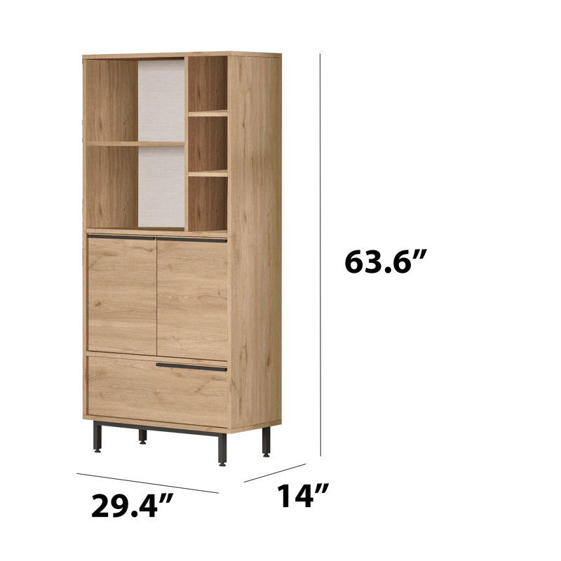 64'' Kitchen Pantry, Brown