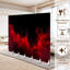 Cloison pliante 6 panneaux séparateur mural en toile rouge royal noir