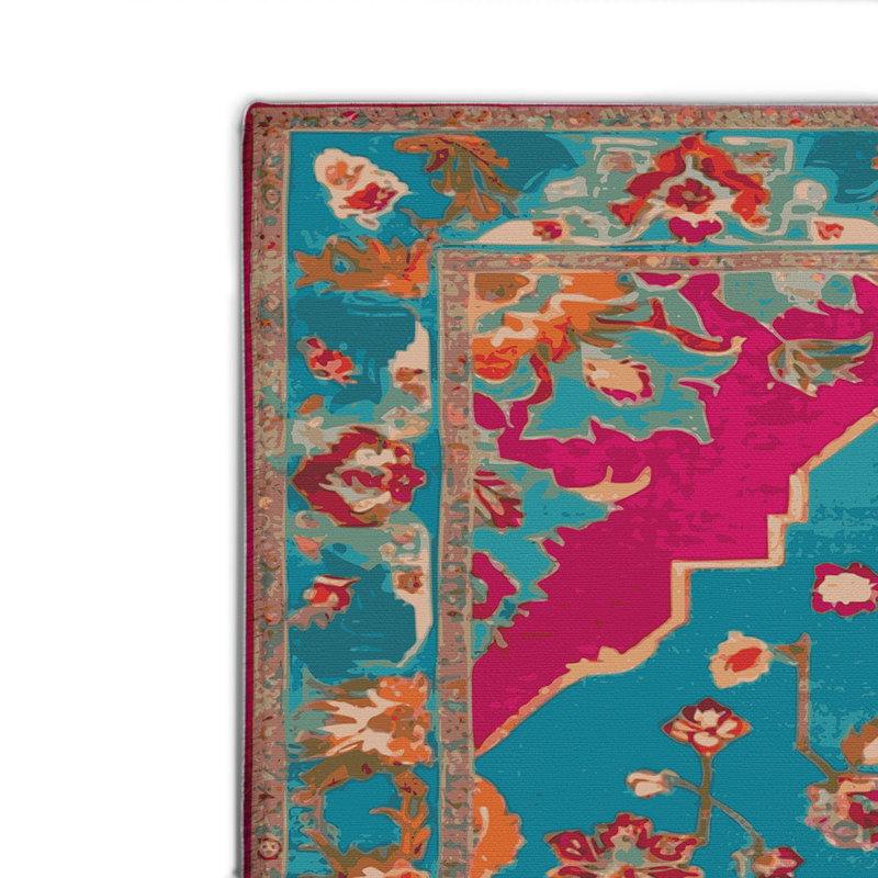 Tapis bleu intérieur et extérieur Tabriz, Rectangulaire 8 pi x 10 pi