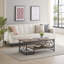 Caveney Coffee Table with Storage, Metal Structure, Industrial Cocktail Table