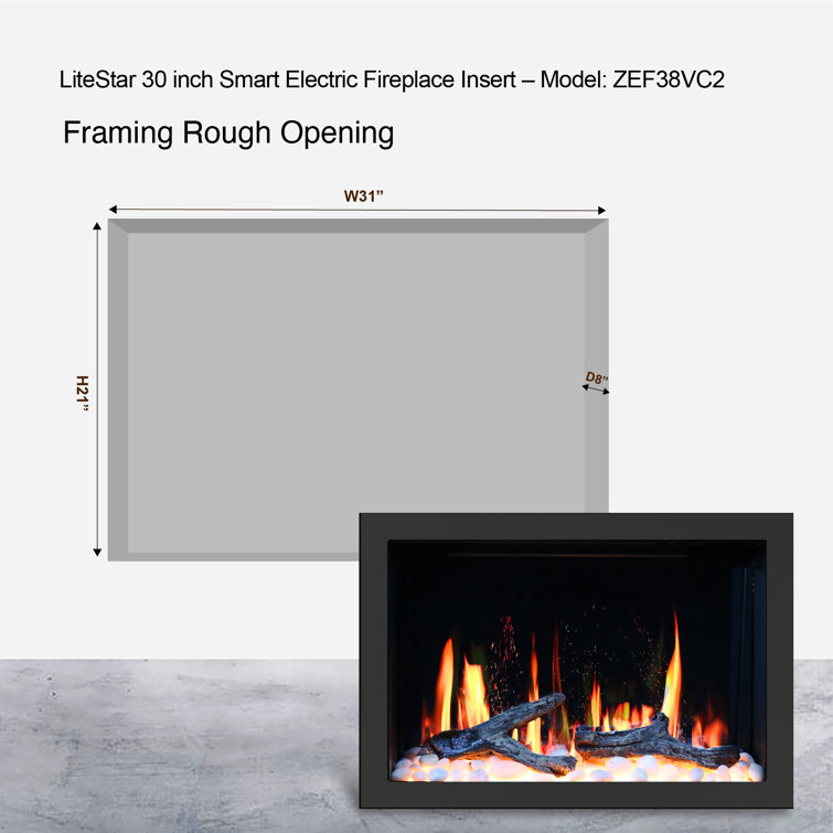 LiteDeer Homes 31'' W Electric Fireplace Insert - Wayfair Canada