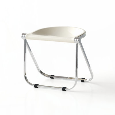 Utilisé chaise pliante maison transparent ins rétro bureau loisirs chaise à manger acrylique tabouret créatif tabouret d'extérieur portable