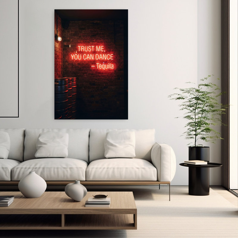 Trust Me, art mural contemporain abstrait, H 60 po x l 40 po