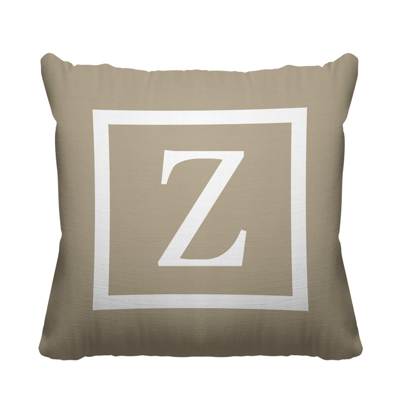 Colter Outdoor Reversible Throw Pillow, Beige, 18" H x 18" W x 4.5" D, 19H" x 19W"