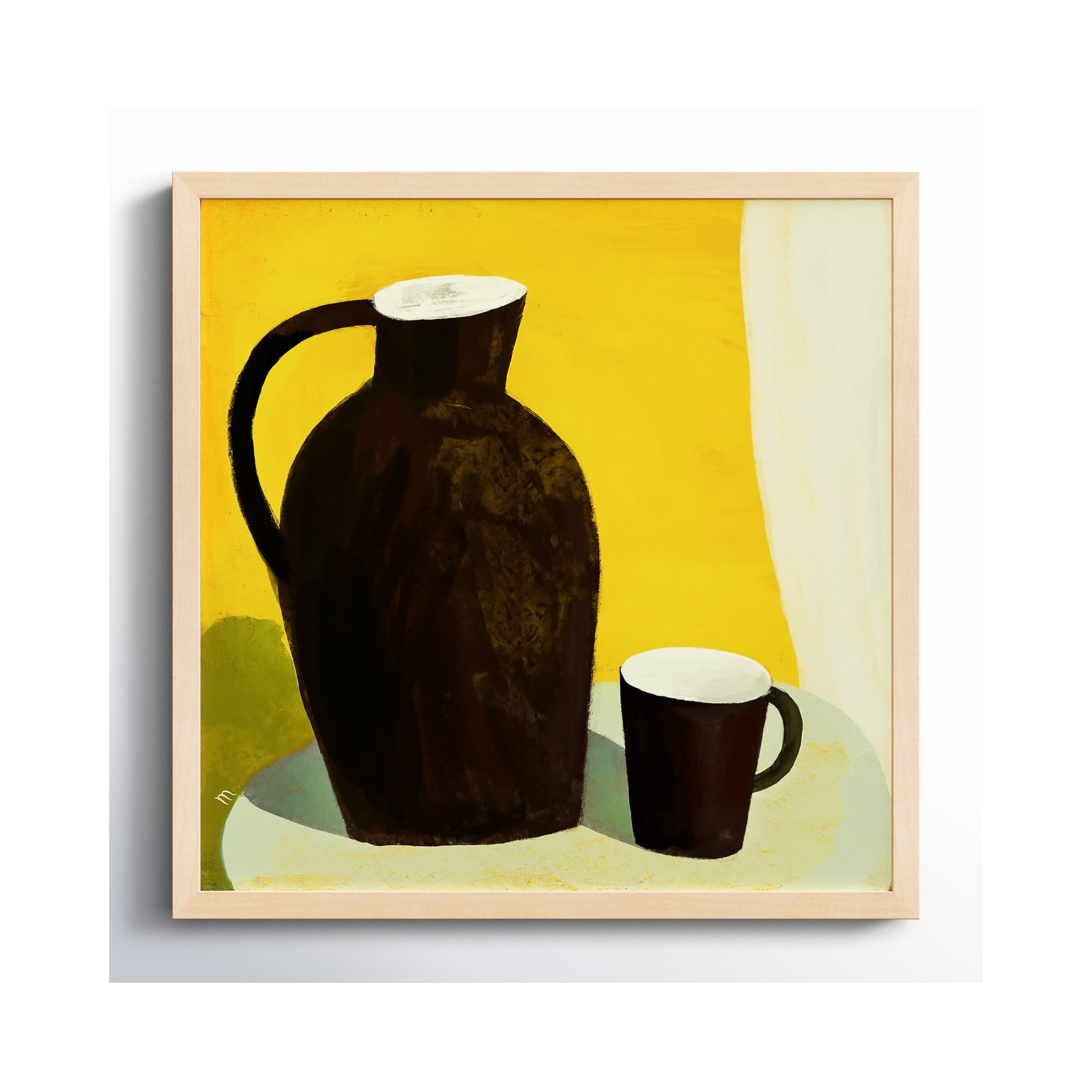 The Yellow Room by StudioM, Maple, 16" H x 16" W x 1.25" D