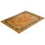 Tapis orange noué à la main unique 9 pi 1 po x 12 pi 5 po Vibha Eclectic