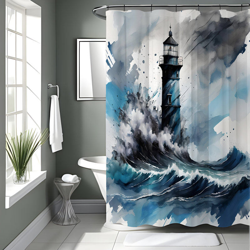Brault Shower Curtain, 72"H x 70"W