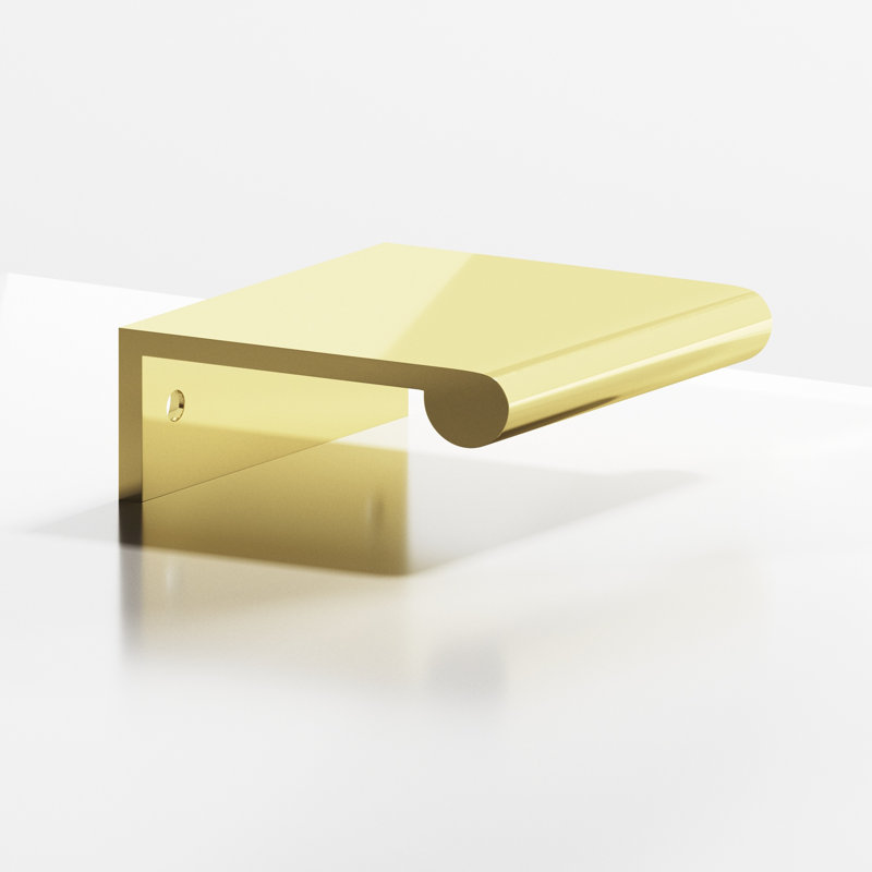Edge Finger Pull, Polished Brass, 3''