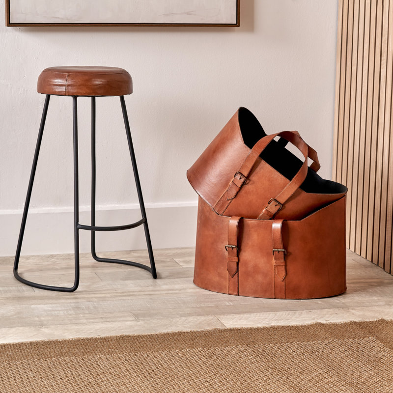 2 Piece Basket Storage Set, Brown
