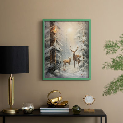 Christmas Holiday Art DCXCI Framed Print - Solid Wood