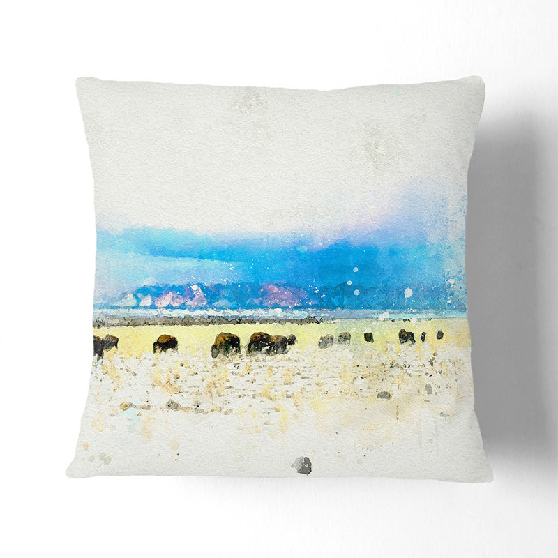 Abstract Square Cushion, 40cm H x 40cm W x 15cm D