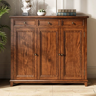 Banc de rangement en bois manufacturé noyer massif