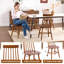 Ensemble de 4 chaises de salle à manger de style campagnard l 17,5 po, dossier en bois massif Windsor-1381541582-1381541569