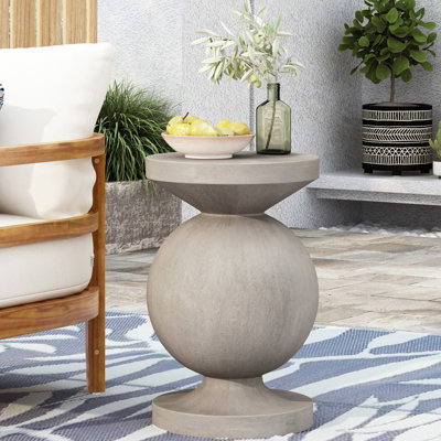 Table d'appoint légère en béton - Accessoire de couloir minimaliste et fonctionnel