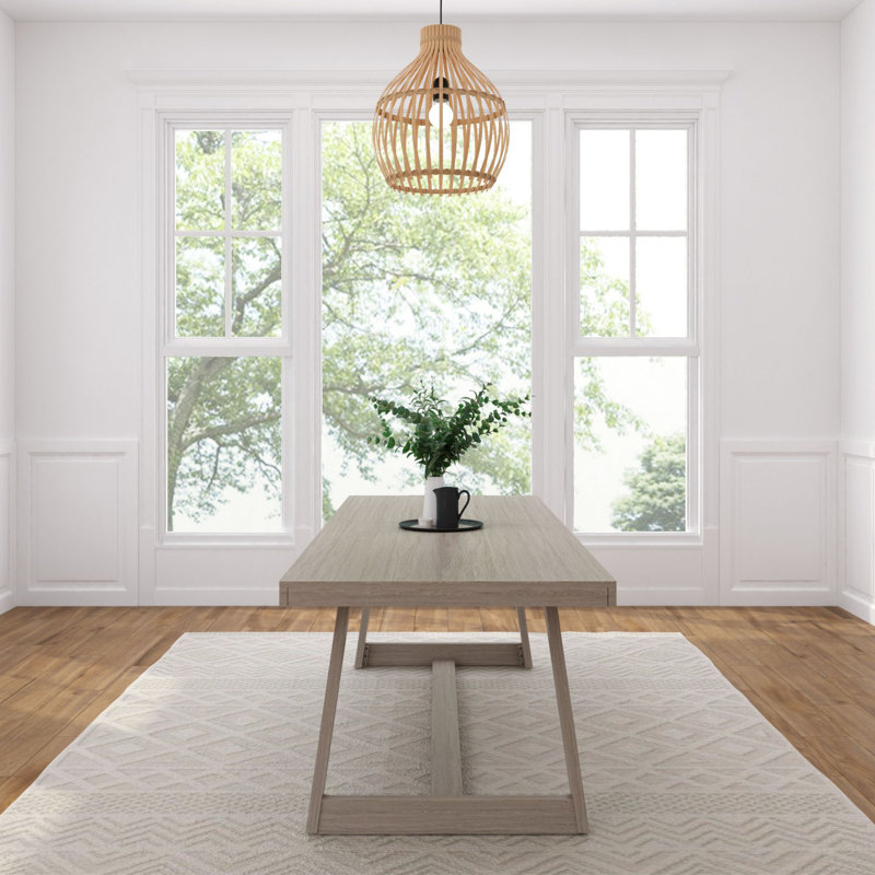 Lamontre Pine Solid Wood Dining Table, Seashell