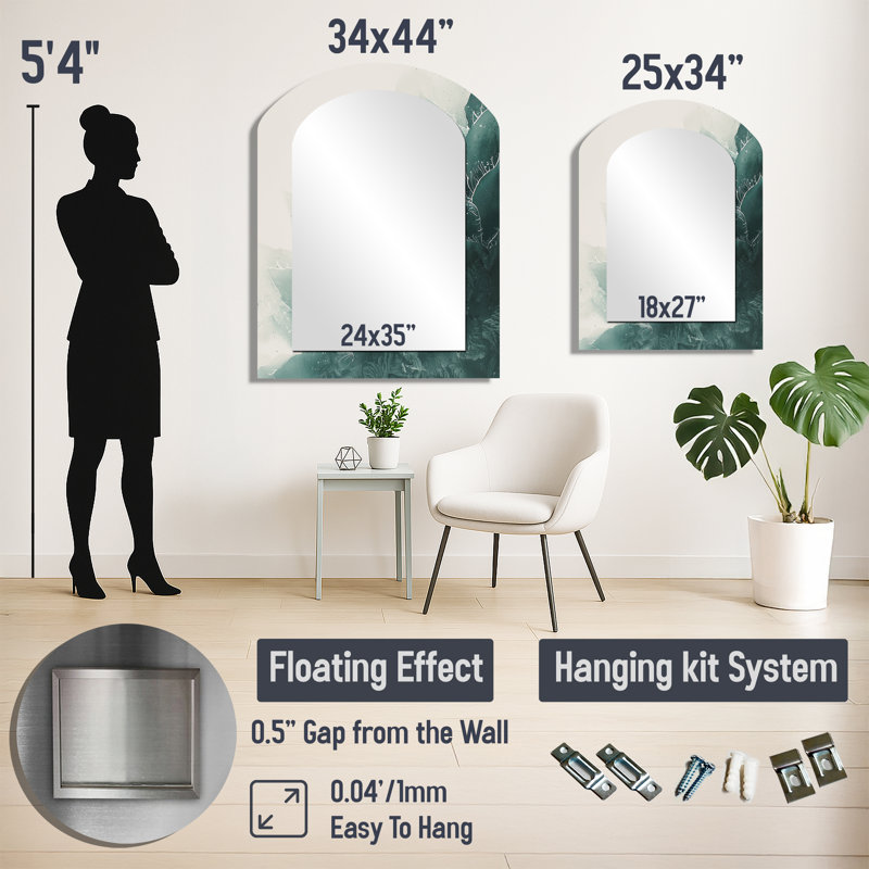 Miroir mural Minimalist, 43" x 33"