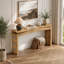 Console en bois, table d'appoint à dossier en bois de 62 po de longueur x 31 po de hauteur, bureau d'entrée pour le couloir et l'entrée