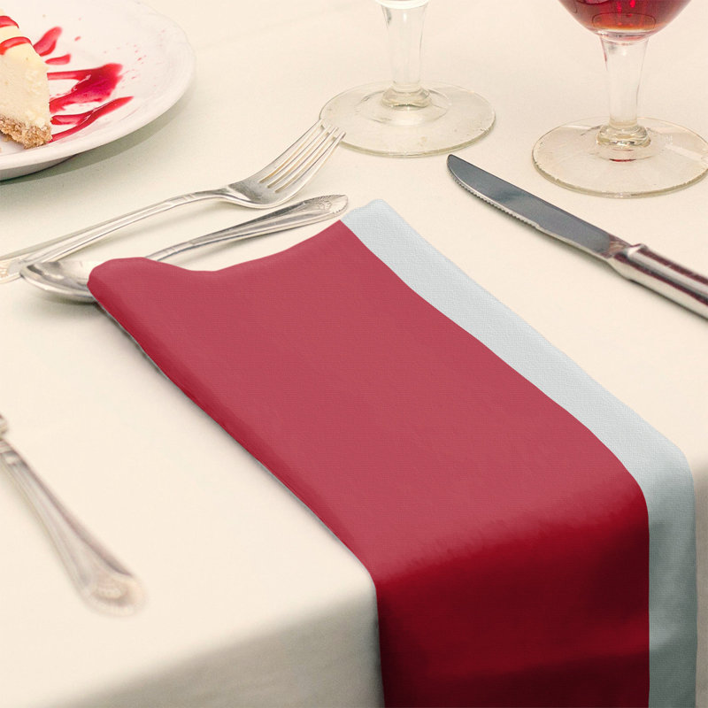 Striped Square Napkin, 22" x 22", Red/White/Blue, Cotton Twill