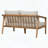 Acacia Wood Outdoor Loveseat with Cushions