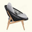 Chaise longue d'extérieur en osier de style papasan, osier avec coussin-1925662457