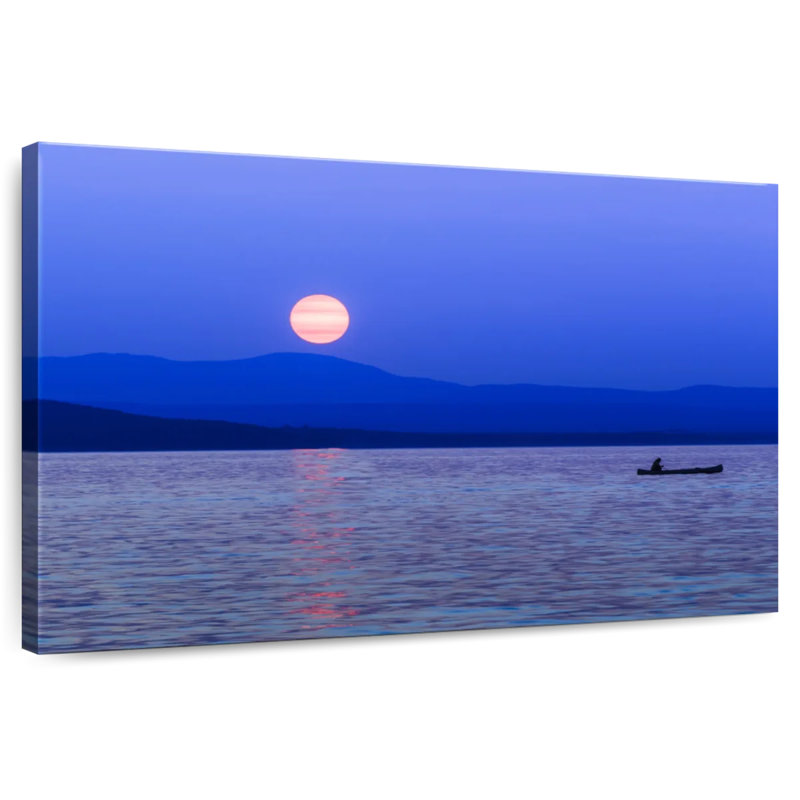 L'heure bleue du lac Alvord Champlain, H 16 po x l 24 po