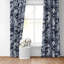 Alexandria Indigo Cotton Pinch Pleat Drapery Panel Set of 2-106126302