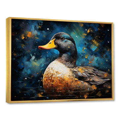 Baroque Blue Duck Elegance I - Duck Animal Wall Art