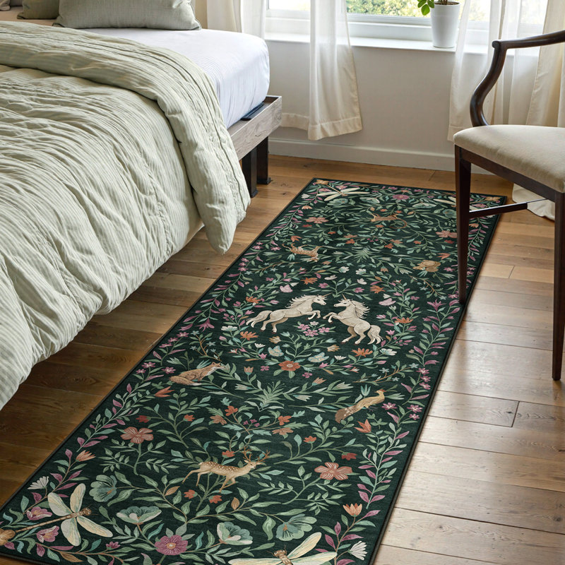 Tapis lavable à la machine Goldene, Tapis de couloir 2 pi x 6 pi